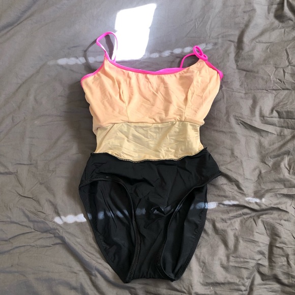 Vintage 80’s Cole of California High Cut One Piece ruched color Blocked Swimsuit - Picture 2 of 9